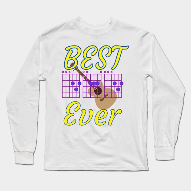 Best guitar dad ever Long Sleeve T-Shirt by Berny34Graphics